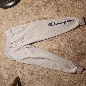 Champion Sweatpants Mens Size Small Grey Made In Nicaragua (1)